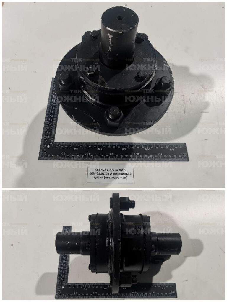 Корпус с осью (ось короткая) ЛДГ-10М.01.01.00А (без шины и диска)