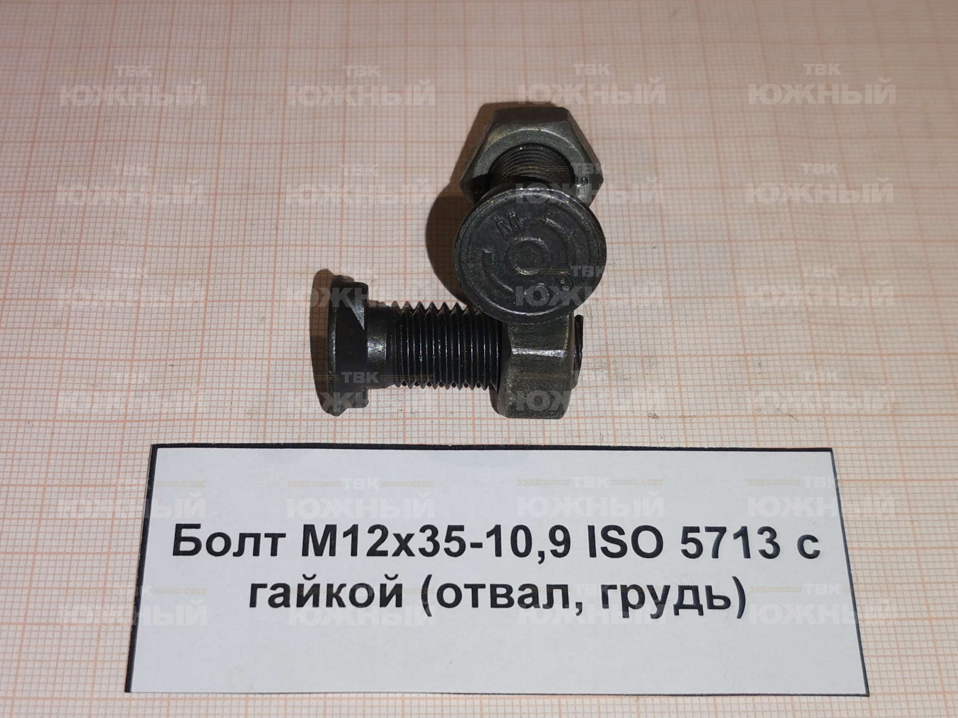 Болт М12х35-10,9 ISO 5713 с гайкой (отвал, грудь)