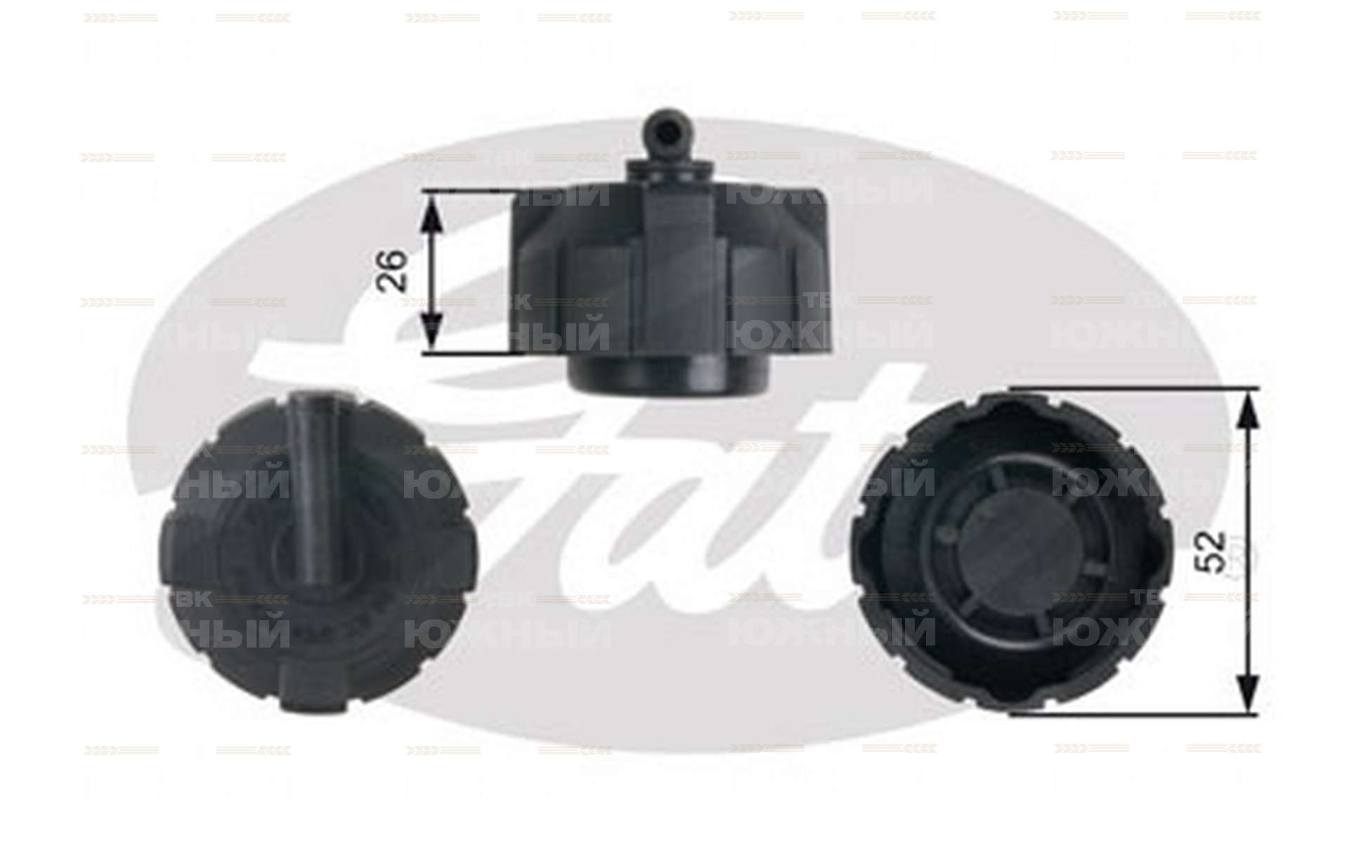 Крышка бачка расширительного RC213 (7410-30055) Крышка бачка расширительного RC213 (7410-30055)